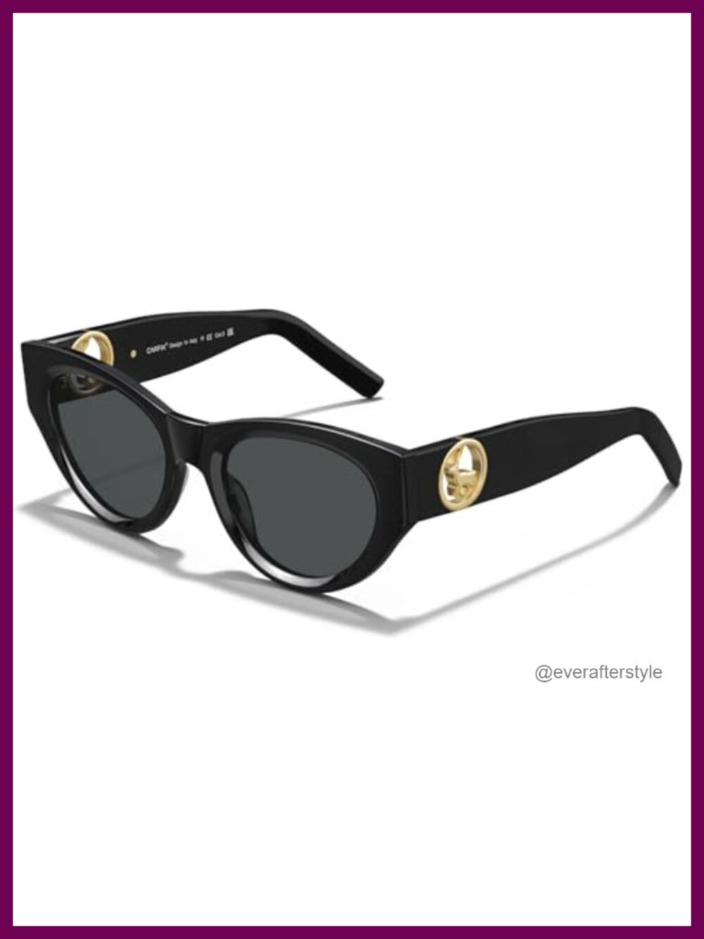 Oversized Cat-Eye Polarized Sunglasses Acetate UV400 Lenses Full Frame Women's